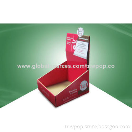 POP Cardboard Shipper Display, Strong/100% Eco-friendly Material/Customized Sizes and Designs